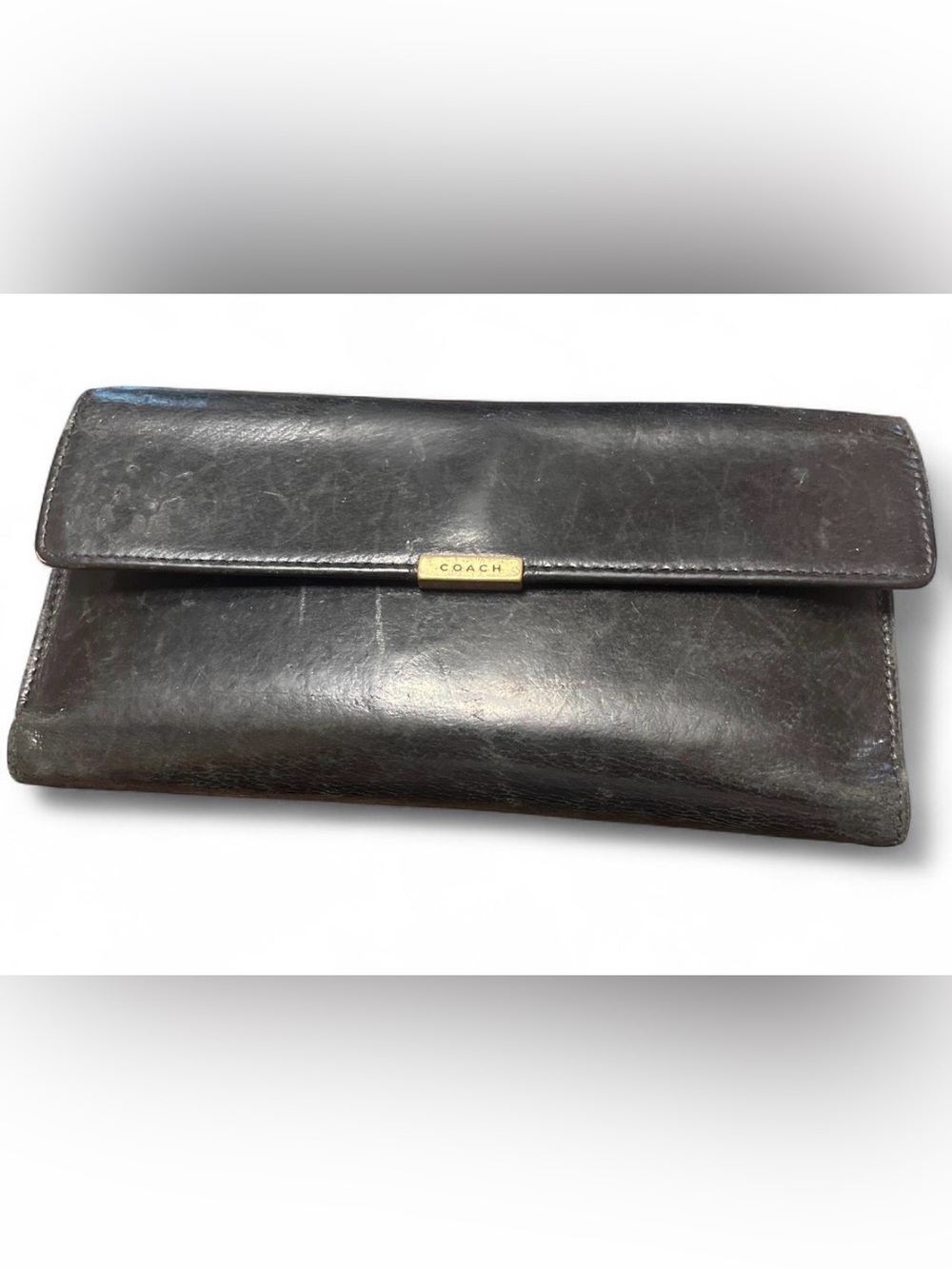 Coach Lexington Black Smooth Leather Wallet
